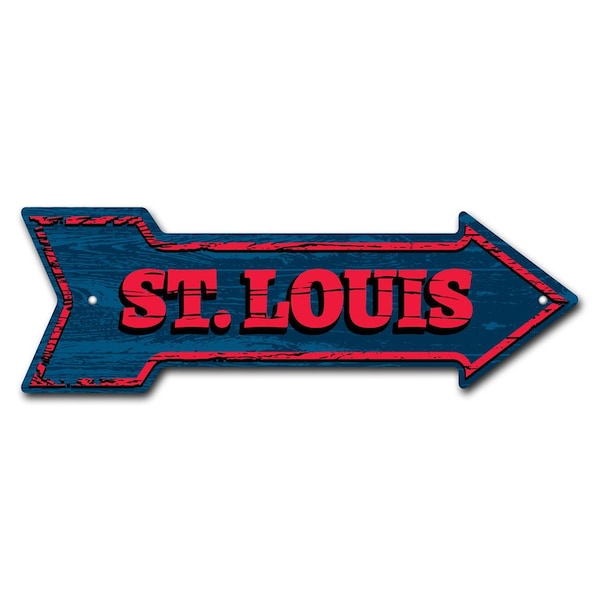 St. Louis Arrow Sign Funny Home Decor 30in Wide
